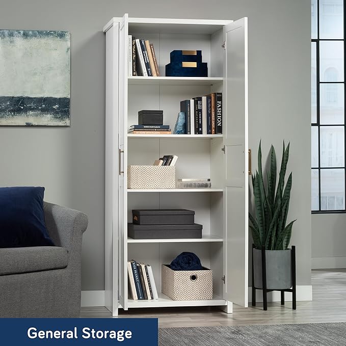 Sauder Miscellaneous Storage Cabinet, White Finish
