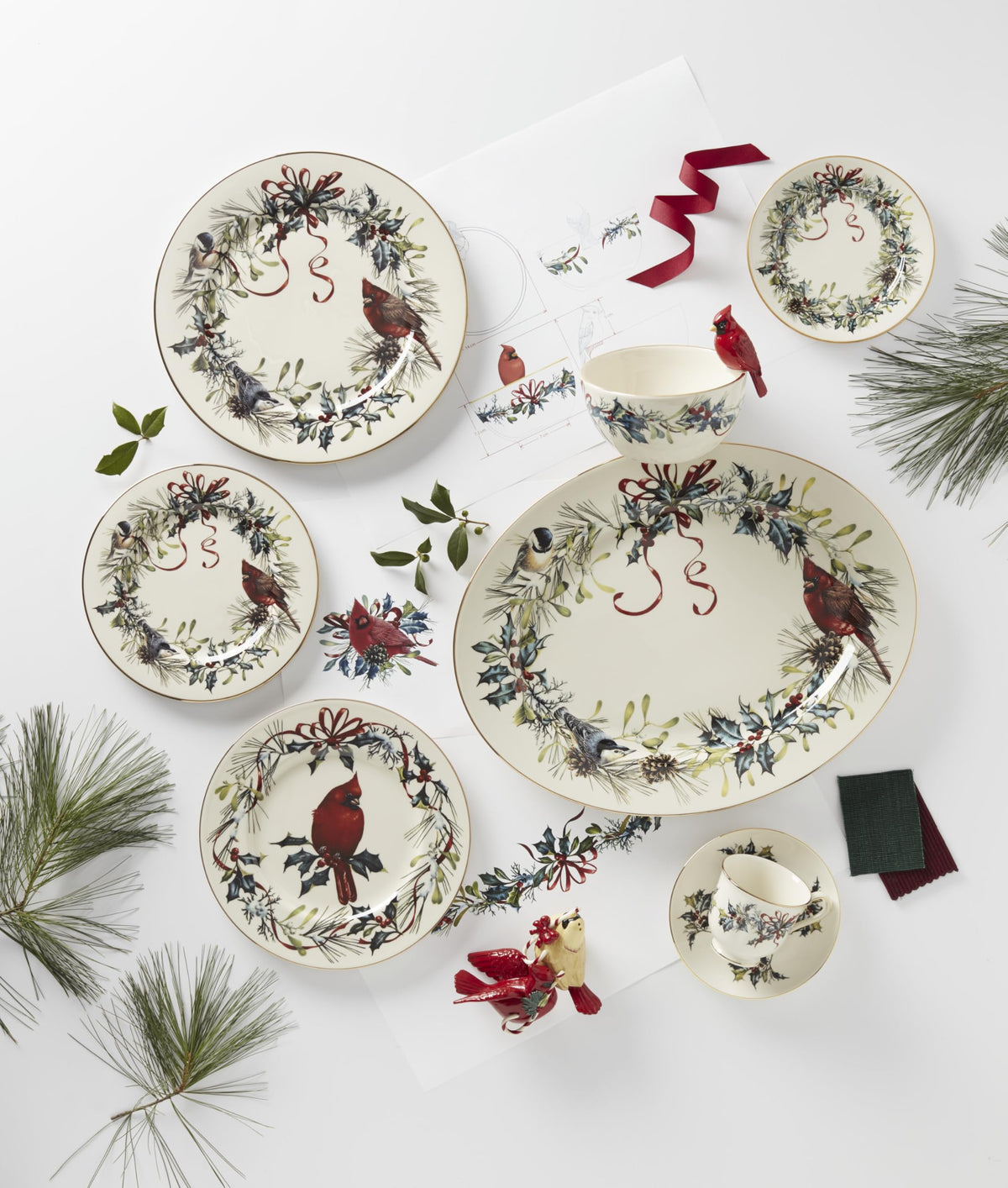 Lenox Winter Greetings Porcelain Covered Christmas Gravy Dish, 64oz