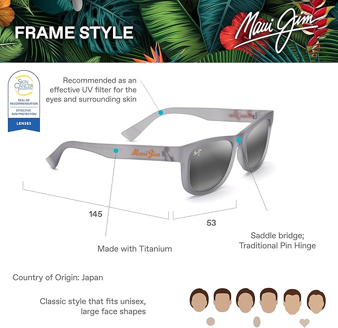 Maui Jim Polarized Men's and Women's Kaulike Square Sunglasses