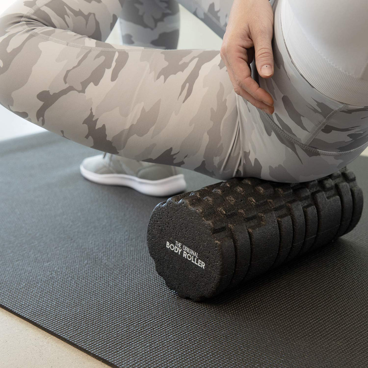 The Original Body Roller - High Density Foam Roller Massager for Deep Tissue Massage of The Back and Leg Muscles - Self Myofascial Release of Painful Trigger Point Muscle Adhesions - 13" Black