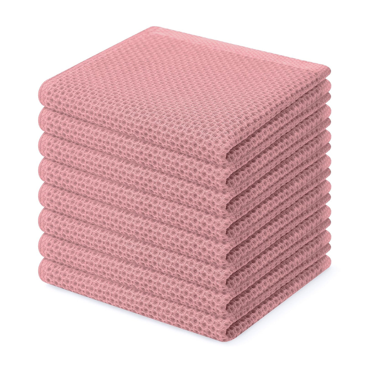 Homaxy 100% Cotton Waffle Weave Kitchen Dish Cloths, Ultra Soft Absorbent Quick Drying Dish Towels, 12 x 12 Inches — 12 x 12 - 12 Pack — 12 X 12 - 8 Pack