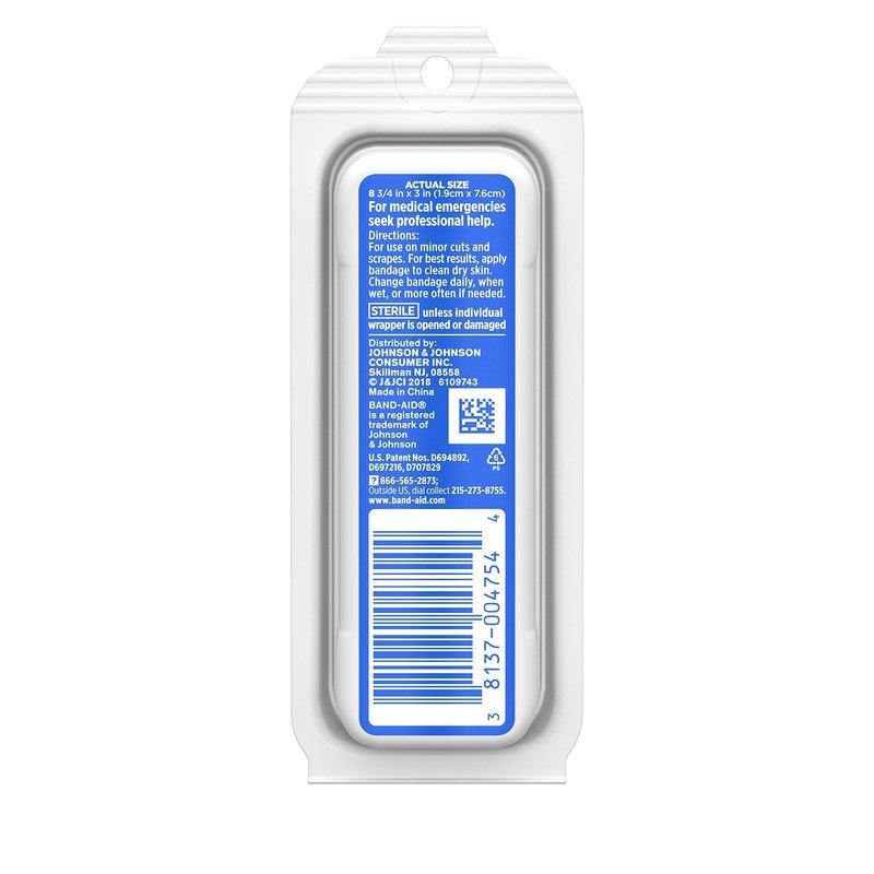 Band-Aid Brand Flexible Fabric Adhesive Bandages for Wound Care and Protection, Travel Pack, 8 ct