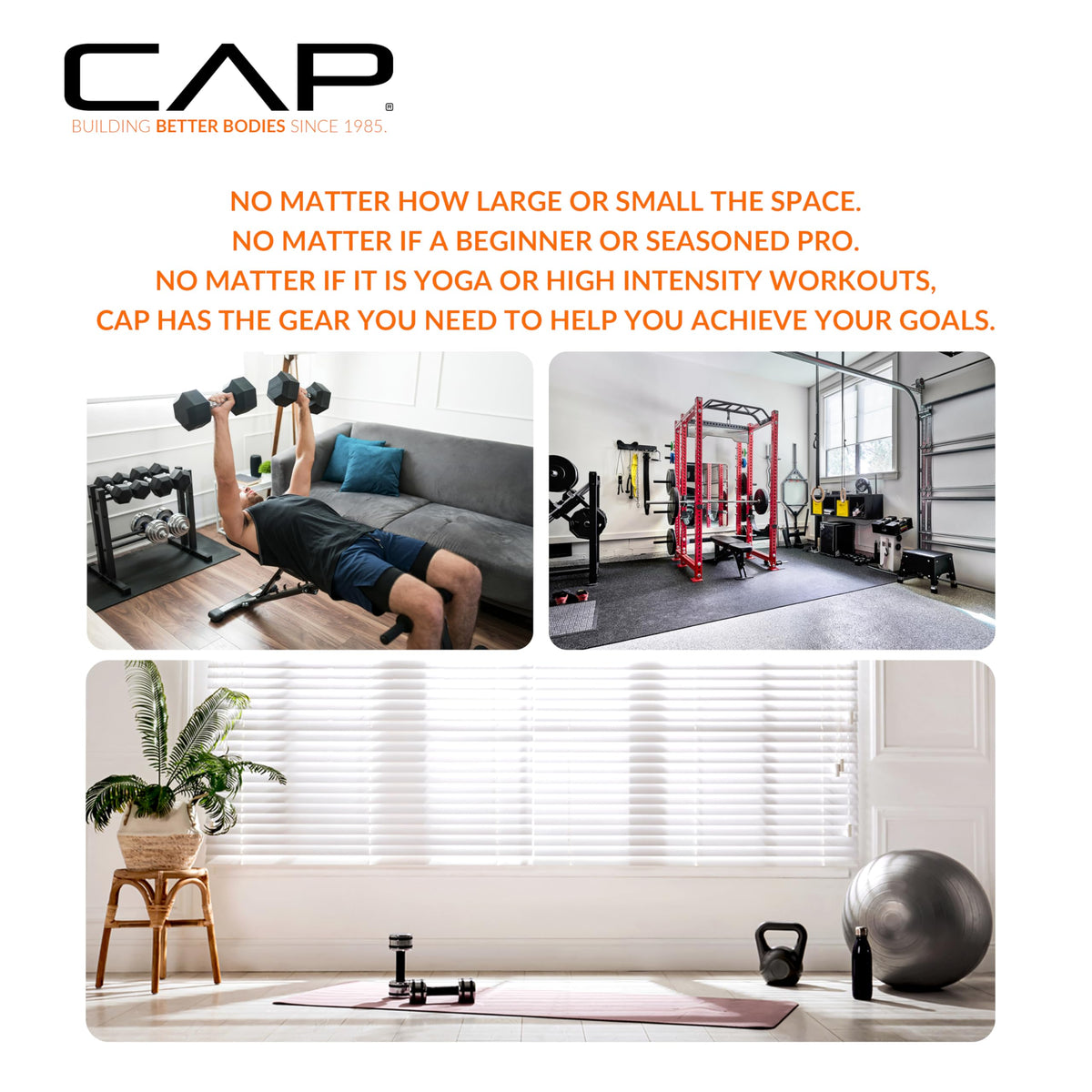 CAP Barbell 45 LB Cast Iron Olympic 2-Inch Grip Weight Plate - Single | Black