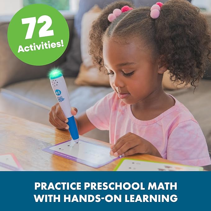 Educational Insights Hot Dots Numbers & Counting Set - Preschool Learning Activities, Interactive Math Flash Cards for Toddlers 3-5 Years, Kindergarten Classroom Must Haves & Homeschool Essentials