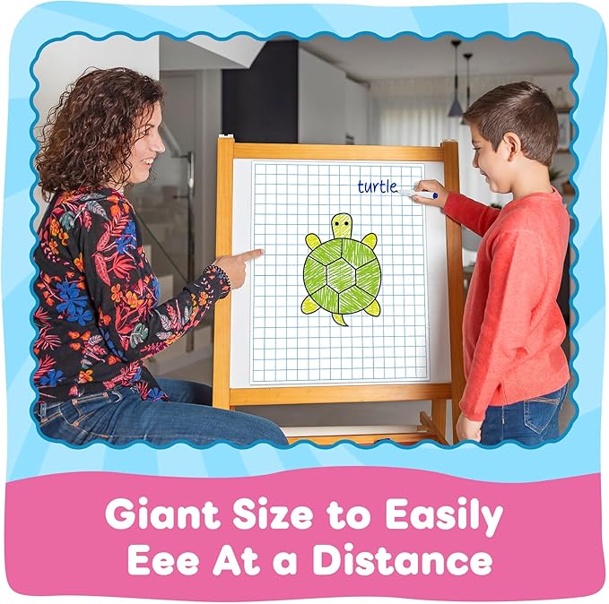 Giant Magnetic Graph Grid Paper,Dry Erase Chart Paper for Whiteboard Homeschool Essentials Teacher Must Haves,Math Classroom Teaching Supplies,21.3" x 16.5"