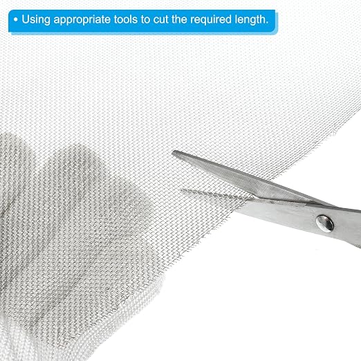 PATIKIL 40" L x 10" W Woven Wire Mesh, 20 Mesh 316L Stainless Steel Air Vent