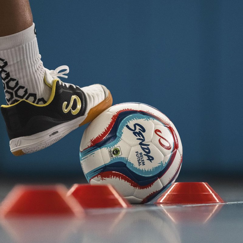 Senda Belem Training Futsal Ball, Fair Trade Certified, White, Size 3 (Ages 8-12)