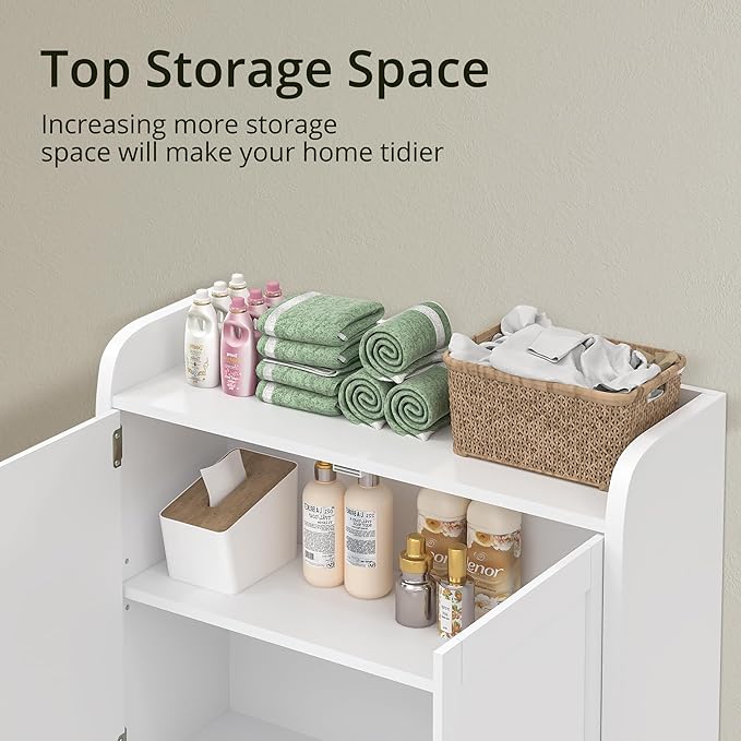 VECELO Bathroom Wall Cabinet, Wall Mounted Medicine Cabinet, Space Saver Storage Cabinet with Towel Bar for Bathroom Laundry Room Kitchen
