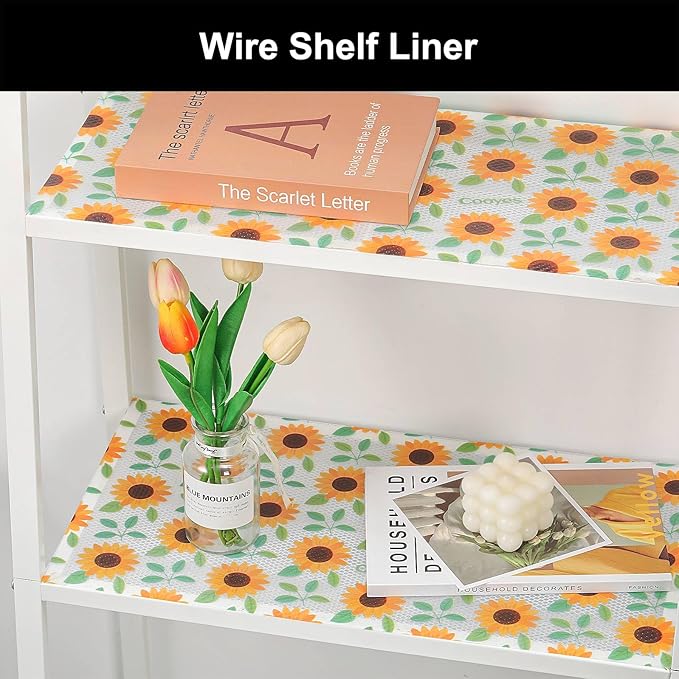 Cooyes Shelf Liner – Premium Non-Adhesive Cabinet & Drawer Liner for Kitchen – Waterproof Shelf Paper with Modern Pattern – Durable EVA Cabinet Mat – Easy to Cut （12" W x 120" L）