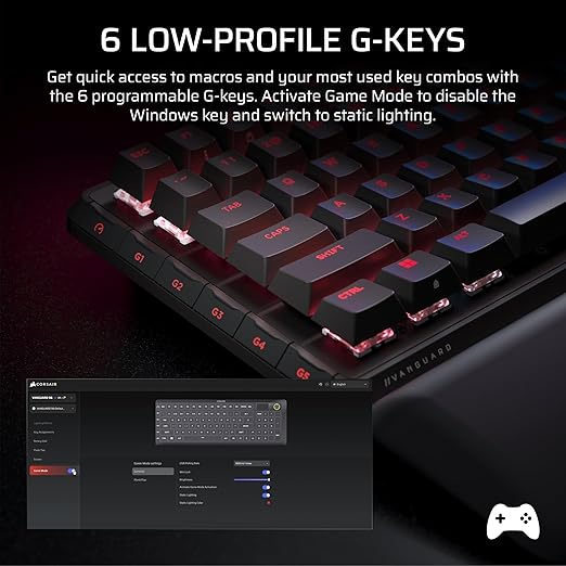 Corsair Vanguard PRO 96 Wired Hall Effect Magnetic Mechanical Gaming Keyboard – 96% Layout, MGX Hyperdrive Switches, 8000Hz Polling, Rapid Trigger, Virtual Stream Deck, SOCD Flashtap, QWERTY US