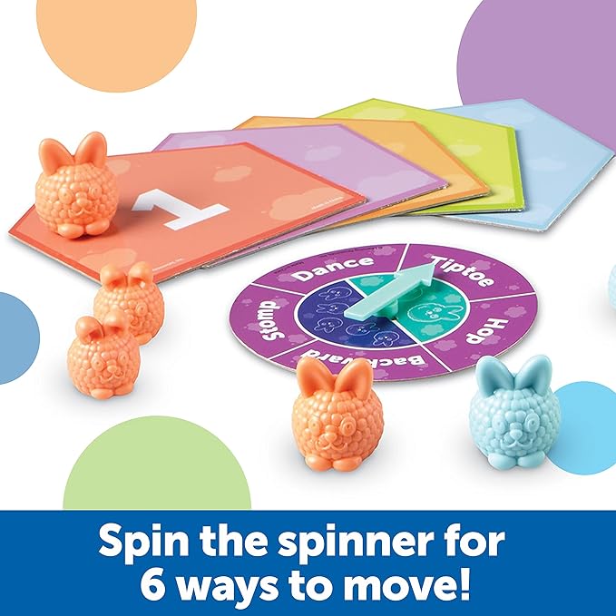 Learning Resources Count & Clean Dust Bunnies - Fine Motor Skills, Color and Shape Matching for Kids, Number Recognition, Toddler Montessori Sensory Toys, Birthday Gift for Boys and Girls