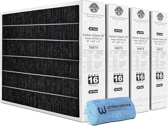 Lennox Healthy Climate Lennox X6675 20x25x5 Air Filter, Healthy Climate Carbon