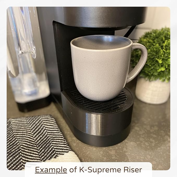 Coffee Cup Riser Compatible with Keurig K-Supreme & K-Slim – Raises Mug Height to Prevent Splashing – Drip Tray Riser Accessory for Short Mugs & Travel Cups – Stable Coffee Machine Cup Stand