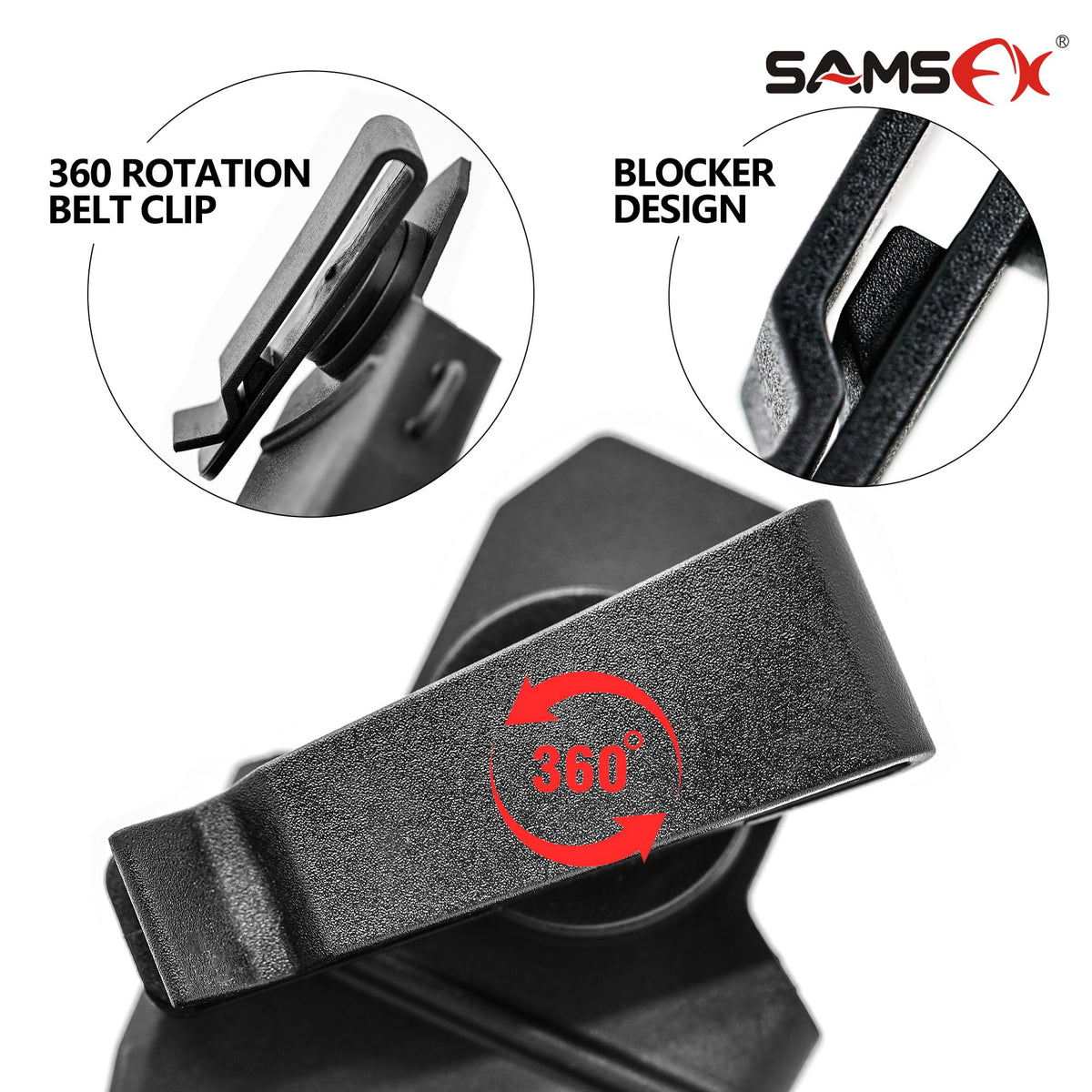 SAMSFX Aluminum Fishing Pliers Hook Remover Braid Line Cutter with Coiled Lanyard, Fly Fishing Knot Tying Tool & Retractors (Gray & Red Handle, Split Ring Nose)