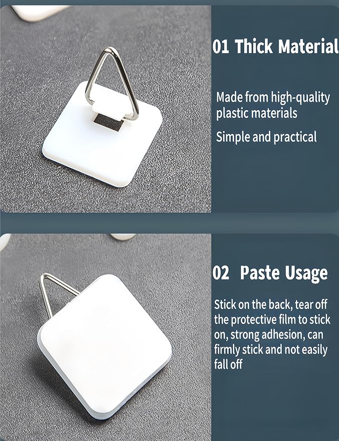 20Pcs 0.9in White Round Invisible Adhesive Plate Hangers,Vertical Plate Holders Wall Mount Display Holder,No Nails Decorative Plates for Artworks