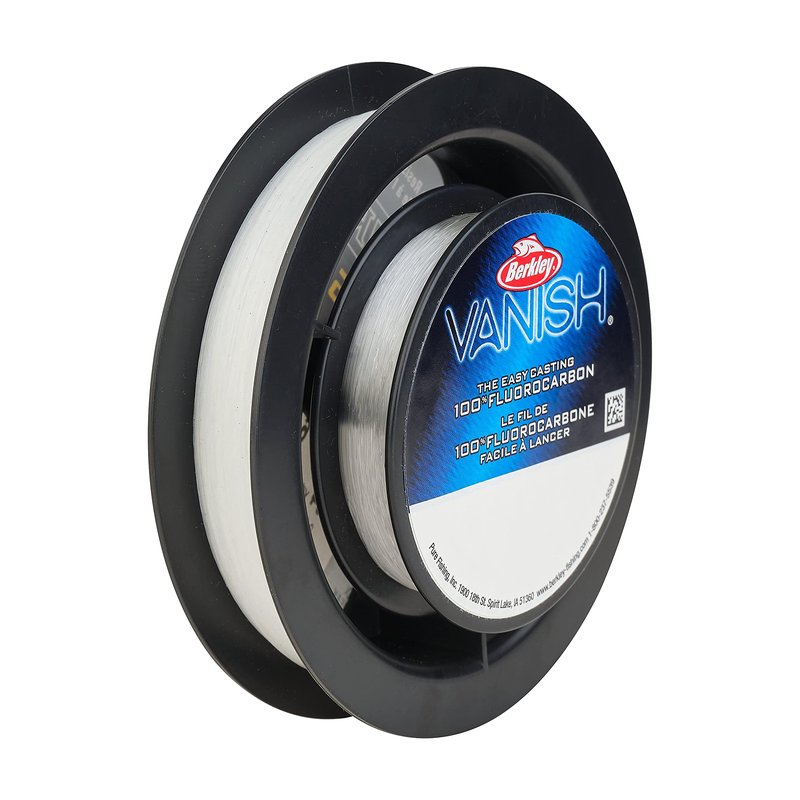 SpiderWire Ultracast Braid Vanish Fluorocarbon Dual Spool, 10lb Translucent Braid with 20lb Clear Fluoro Leader, 164yd | 150m