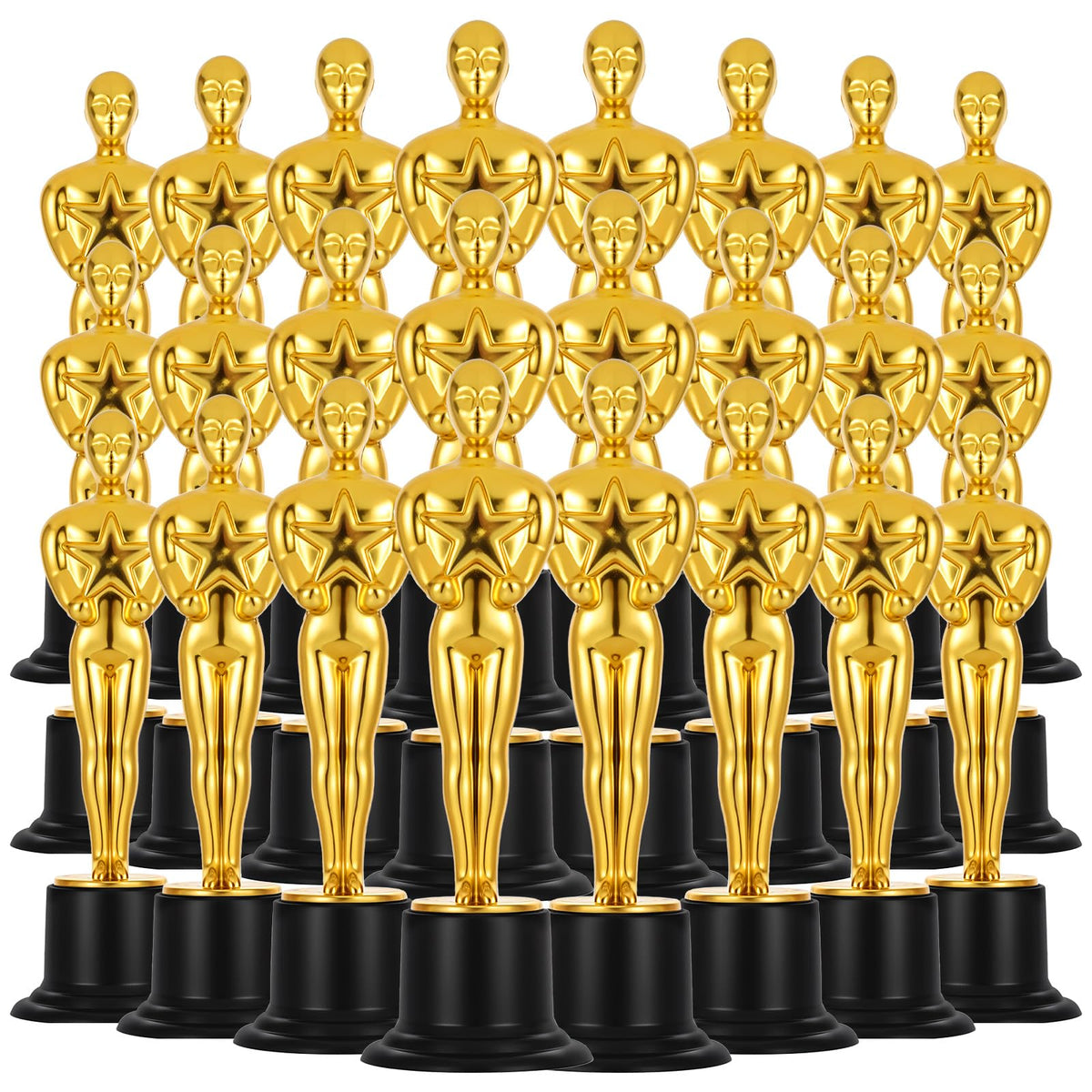 zisiueel 24 Pcs Gold Award Trophies,Mini Trophy Party Favors for Celebrations,Classroom prizes,Competitions and Party Decorations,Awards Trophy for Kids and Auldt