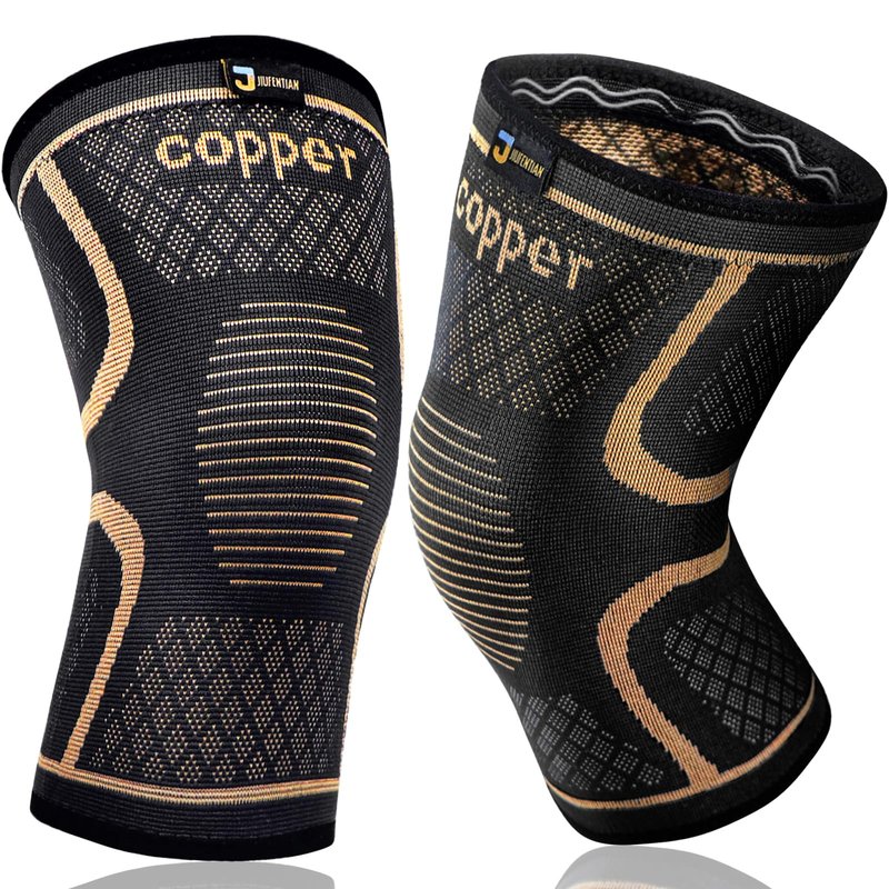 JIUFENTIAN Copper Knee Sleeve,Brace for Arthritis Pain and Support(2pack) for Knee Pain Relief, Workout, and Sports(Large)