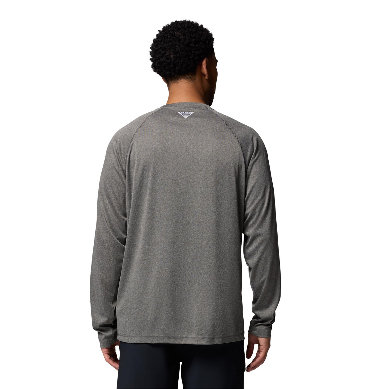 Columbia Men's PFG Terminal Tackle Long Sleeve Fishing Shirt, Charcoal Heather/Cool Grey Logo, 4X