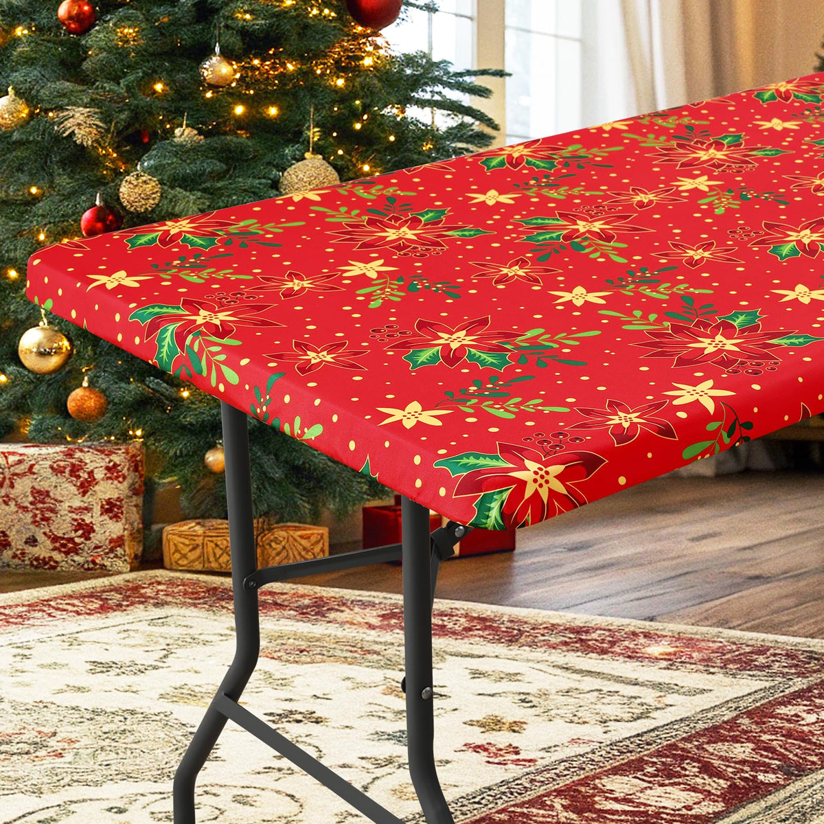 homing Rectangle Table Cloth Cover 8 Foot Elastic Fitted Tablecloth