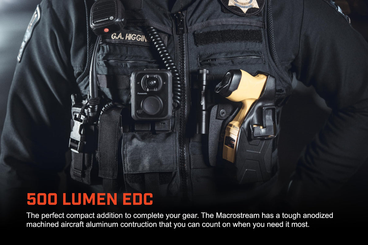 Streamlight 66320 MacroStream 500-Lumen 2,000-Candela Flashlight, Black