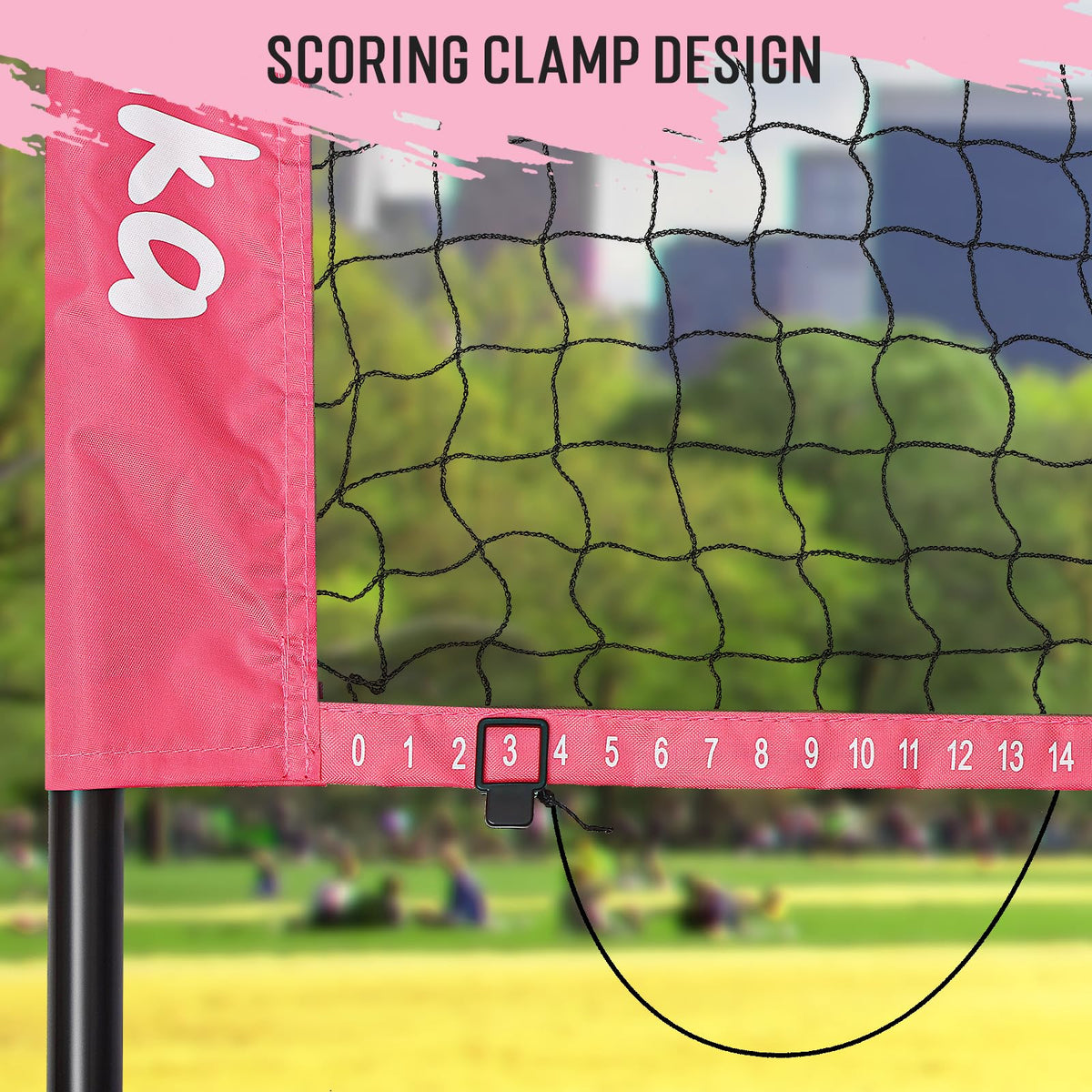 20ft Outdoor Volleyball & Badminton Combo Net Set for Backyard Beach with Adjustable Poles, Durable Anti-Sag Net, PU Volleyball, 2 Aluminum Rackets