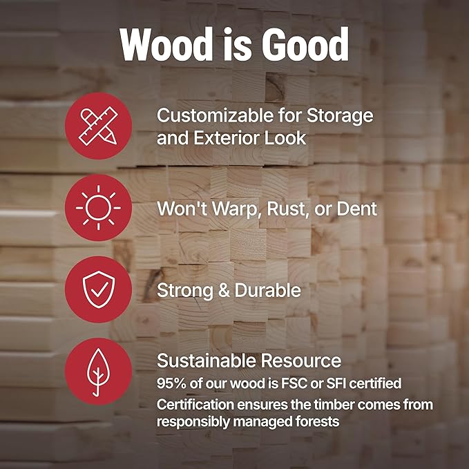 Handy Home Products Rookwood 10x12 Do-It-Yourself Wooden Storage Shed with Floor Kit- Does not Include Paint or Roofing Shingles