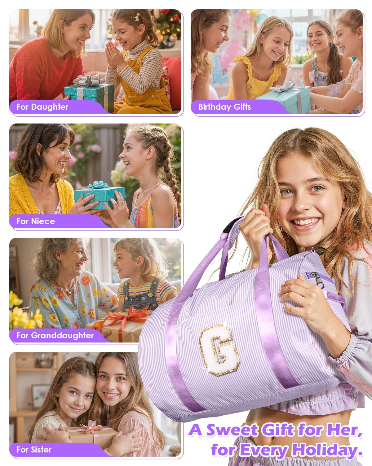 Vogewood Gift for 4 Year Old Girl, Girls Travel Duffle Bag, Kids Duffle Bag