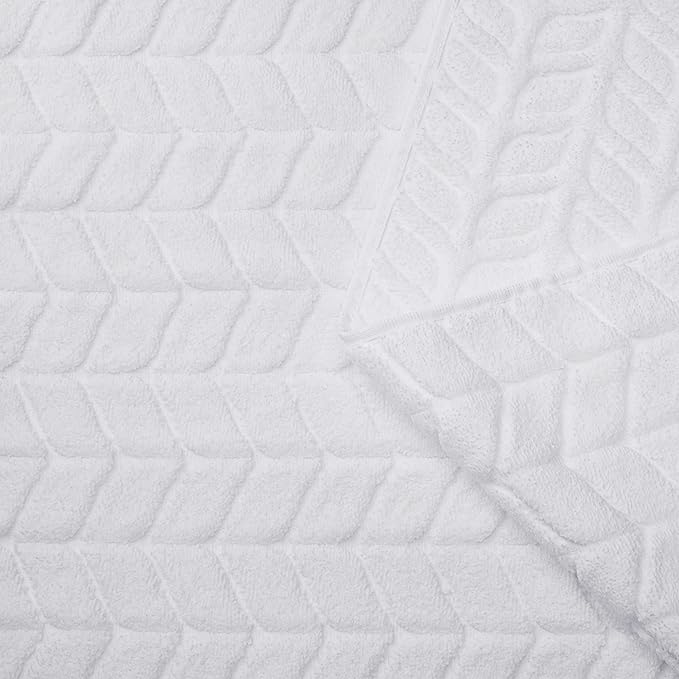 Ultra Soft & Stylish 700 GSM Luxury Washcloth Set (6 Piece - 13 x 13 in.) - 100% Zero-Twist, Long-Staple Cotton - Remarkably Absorbent Washcloths (White)
