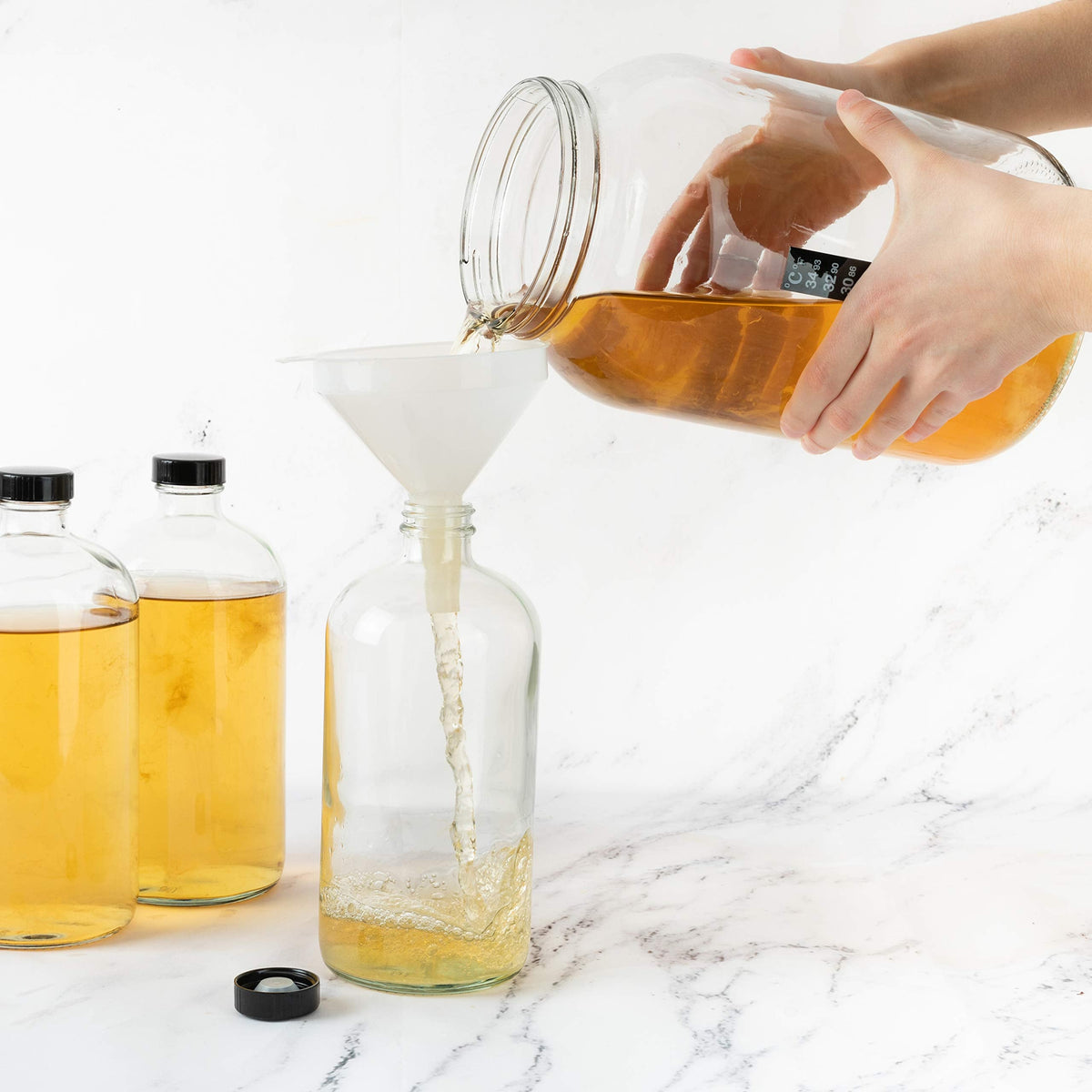kitchentoolz 1 Gallon Glass Jar with Lid – Gallon Mason Wide Mouth Large Glass Jar for Fermenting, Pickling, Canning, Fermentation Jar, Kombucha, and Food Storage – 1 Gallon Jar Made in USA