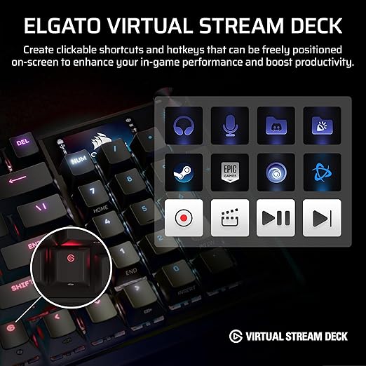 Corsair Vanguard PRO 96 Wired Hall Effect Magnetic Mechanical Gaming Keyboard – 96% Layout, MGX Hyperdrive Switches, 8000Hz Polling, Rapid Trigger, Virtual Stream Deck, SOCD Flashtap, QWERTY US