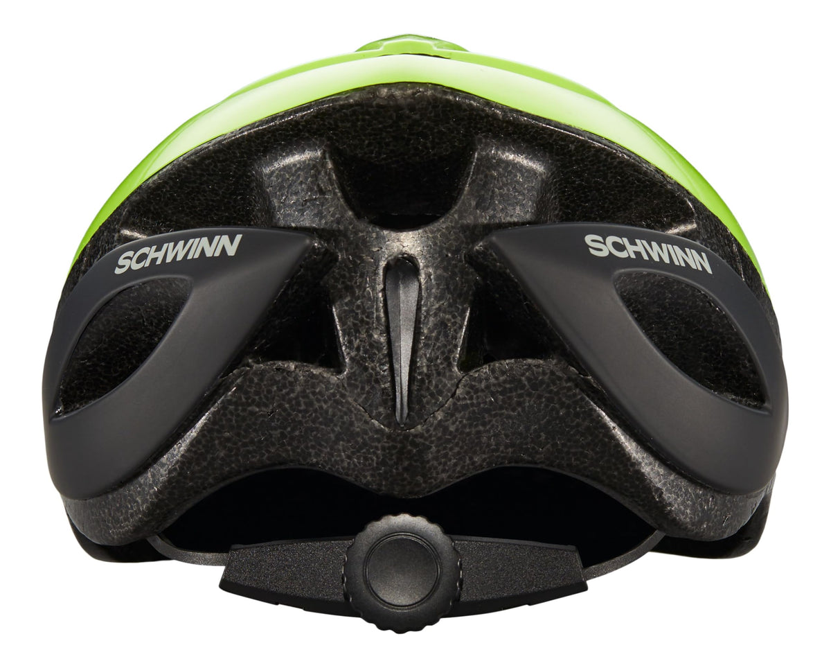 Schwinn Thrasher Helmet for Adults, Yellow, Size 58-62 cm, for Riders Ages 14+, Lightweight Microshell, Adjustable Dial and Straps, Interior Padding, 20 Air Vents, Removable Visor, Adult Bike Helmet
