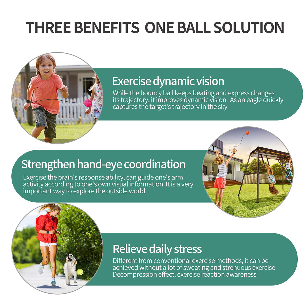 ZUYEE 4/8/16 Pack 2.36 Inch Wrist Return Wristband Ball Rubber Rebound Bouncy Sport Ball (Basketball, Baseball, Soccer,Tennis) on Elastic String Wrist Exercise or Play,Gift Toy for Kids Teens Adults