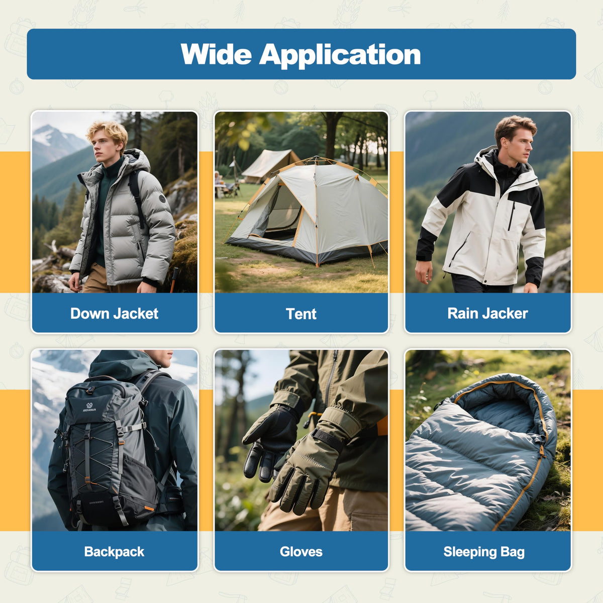 KING MOUNTAIN Self Adhesive Nylon Fabric Repair Patch, 5×8 Inches 8 Pcs, Quick Down Jacket Repair Patch, Waterproof Outdoor Gear Patch Kit for Tent,Backpacks,Umbrella, Gloves, Sleeping Bag (Dark Blue)