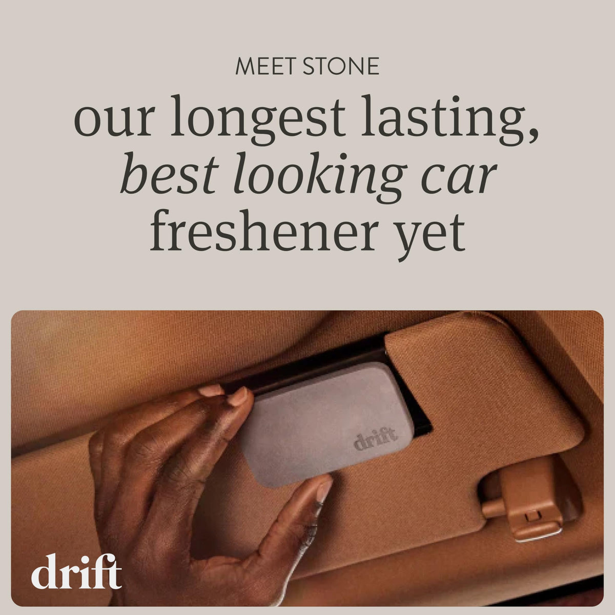 Drift Car Air Freshener - Stone Air Freshener Car Odor Eliminator - Long Lasting Scent - Auto Accessories - Metal Clip - Essential Oils - Clean Ingredients - Cabana Scent Starter Kit