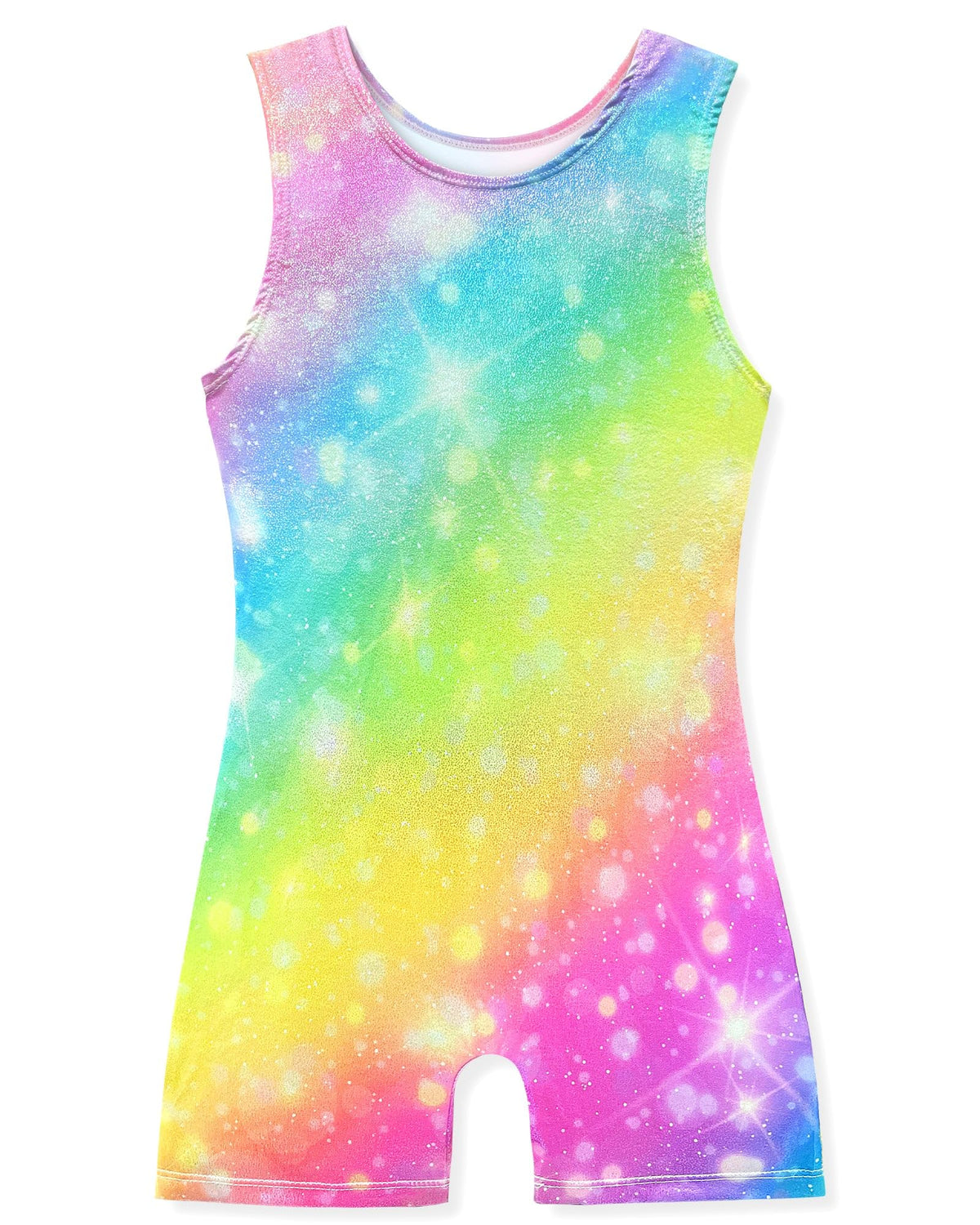 Gymnastics Leotards for Girls Shiny Toddler Biketard Unitard Rainbow Leopard Mermaid One Piece Tumbling Outfits