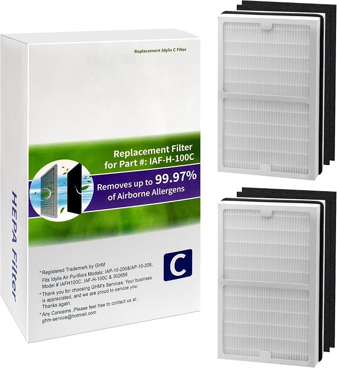 2 Pack IAF-H-100C Filter C Compatiable