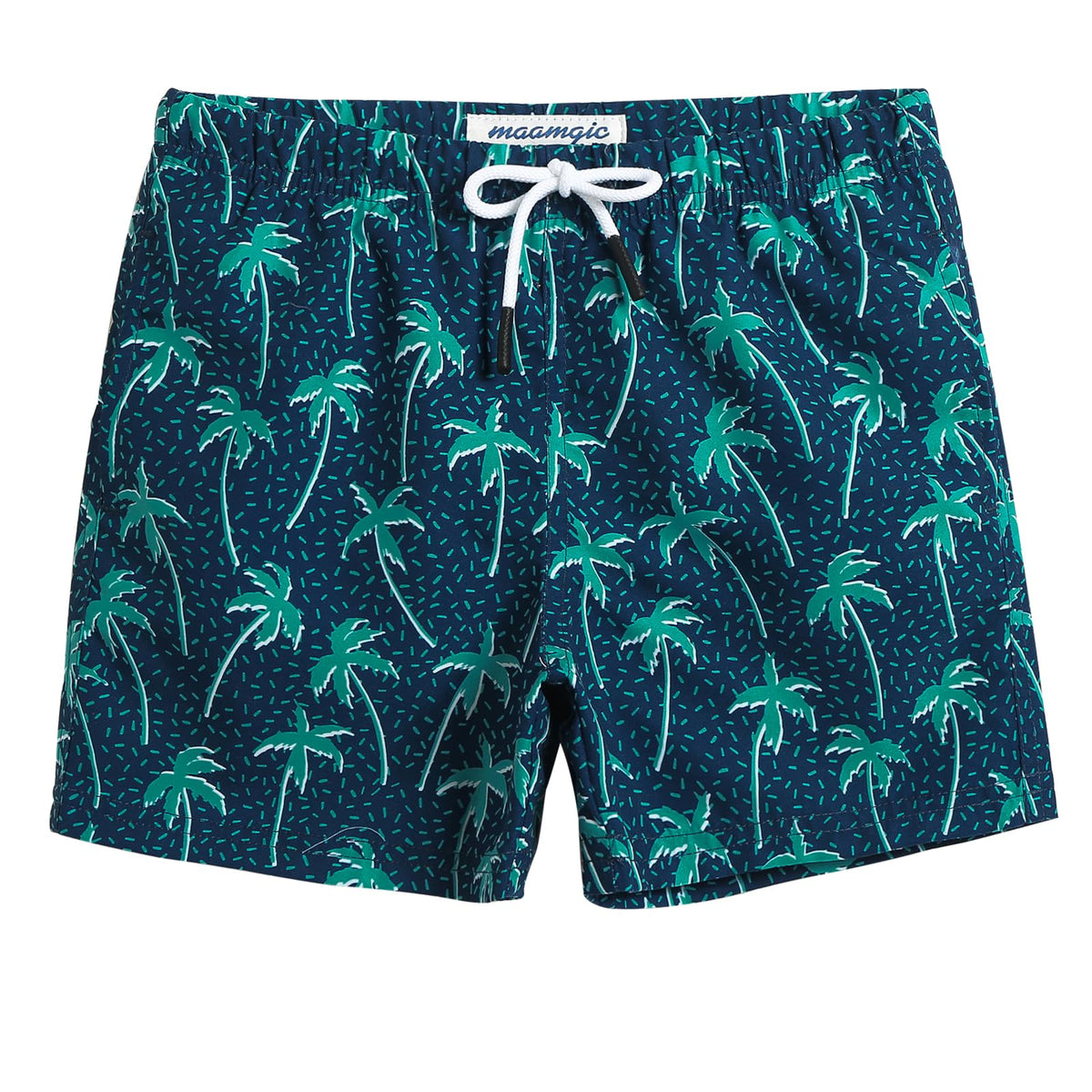 maamgic Boys Swim Trunks Toddler Swim Shorts Little Boys Bathing Suit Swimsuit Toddler Boy Swimwear,Tree-Navy Blue,5 T
