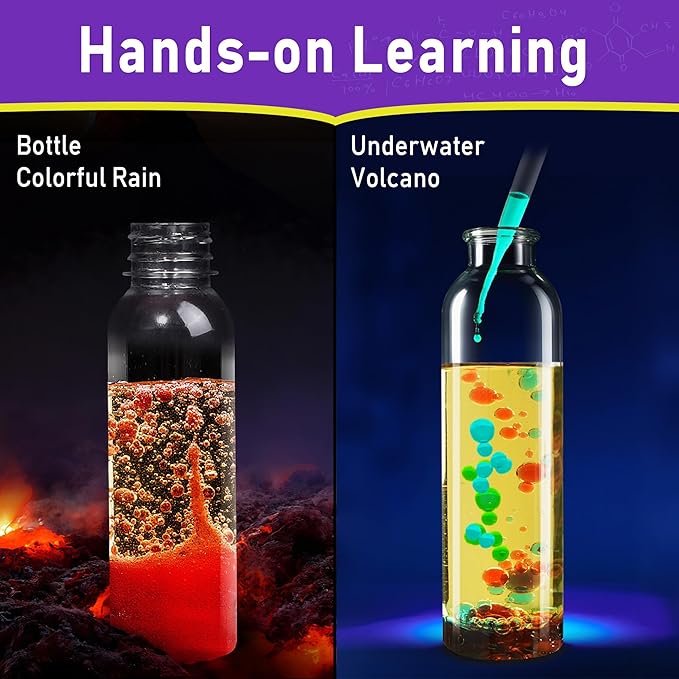 BenBen Science Kits for Kids Age 5-8, 80 Experiments Educational Toy, STEM Toys for 6 7 8 Year Old Boys Girls Birthday Gift, Volcano Science Kit, Chemistry Set for Homeschooling