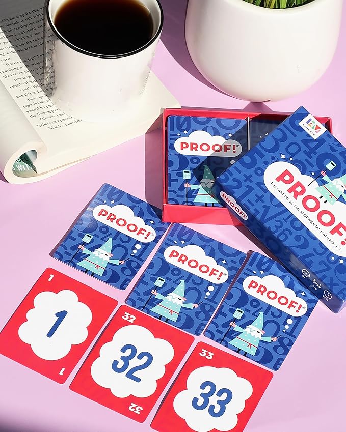 Proof! Math Game - The Fast Paced Game of Mental Math Magic - Teachers’ Choice Award Winning Educational Fun, Ages 9+