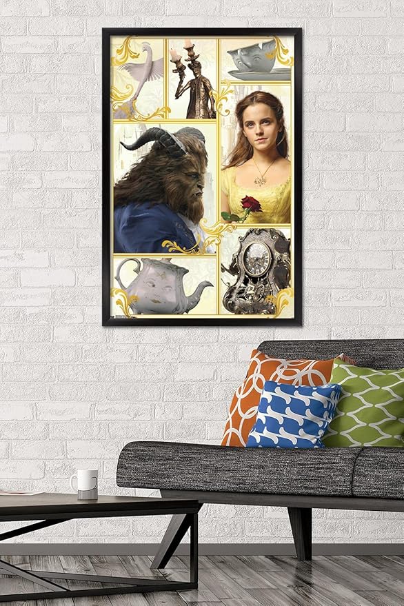 Trends International Disney Beauty And The Beast - Group Wall Poster, 22.375" x 34", Black Framed Version