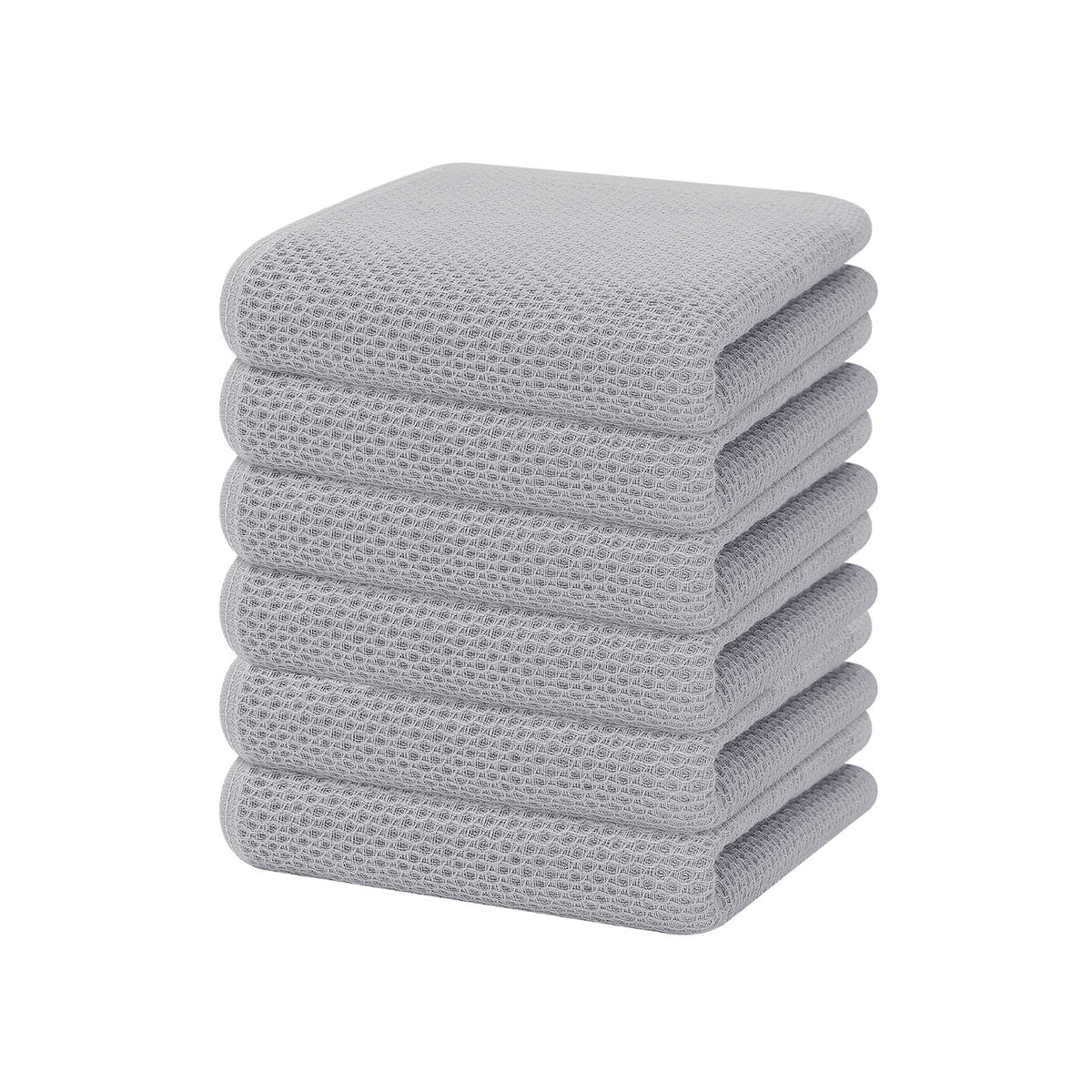 Homaxy 100% Cotton Waffle Weave Kitchen Dish Cloths, Ultra Soft Absorbent Quick Drying Dish Towels, 12 x 12 Inches — 12 x 12 - 12 Pack — 13 X 28 - 6 Pack