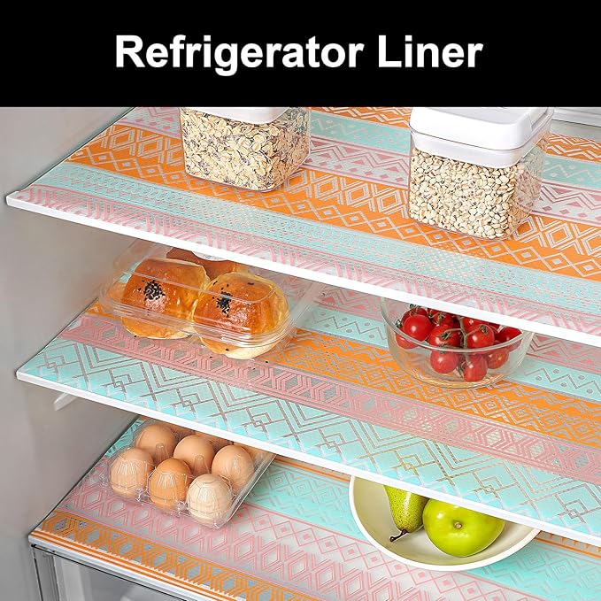 Cooyes Shelf and Drawer Liners for Kitchen Cabinets, Non Adhesive Cabinet Liner, EVA Waterproof Durable Non-Slip Drawer Mats for Shelves, Refrigerator, Storage, Desks（17.5" W x 78.7" L）
