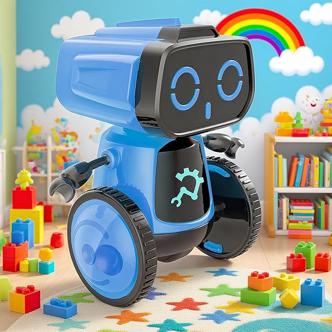 Science Saltwater-Powered Robot Kit, DIY STEM Gift Toys, No Batteries Required, Scientific Experiments, Creative Toy, Environmental Protection, for Festival & Birthday &Boys & Girls (Blue)
