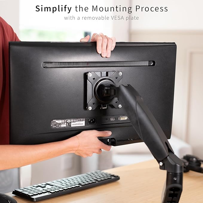 VIVO Adapter VESA Mount Quick Release Bracket Kit, Stand Attachment and Wall Mount Removable VESA Plate for Easy LCD Monitor and TV Screen Mounting, Stand-VAD2
