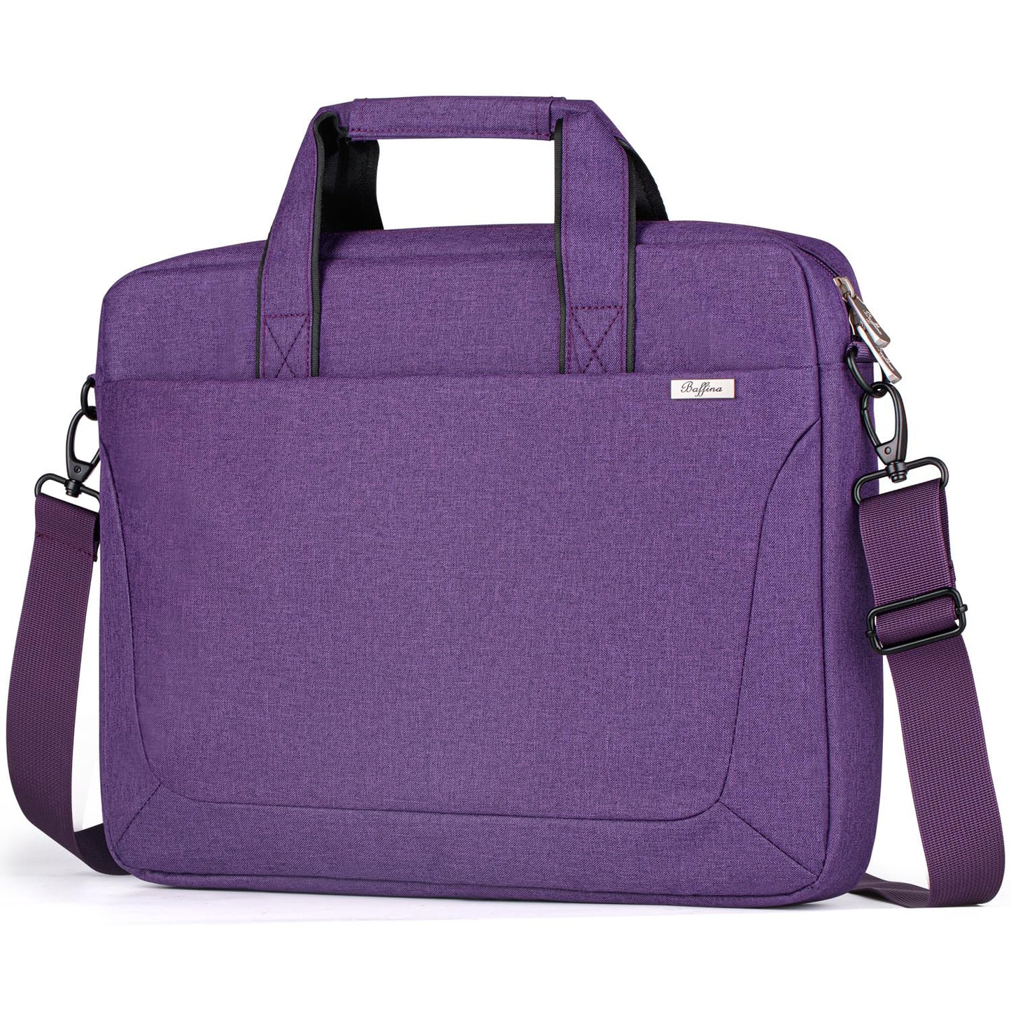 BAFFINA 17 17.3 Inch Laptop Shoulder Bag for Men Women,Waterproof Computer Carrying Case Messenger Bag with Strap for 17-18" HP Dell,Laptop Briefcase for Office business Travel College School,Purple