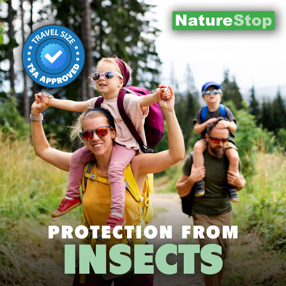 NatureStop Insect Repellent Spray, DEET-Free Travel-Size Bug Spray for Skin & Outdoor Protection, 3 oz (90mL)