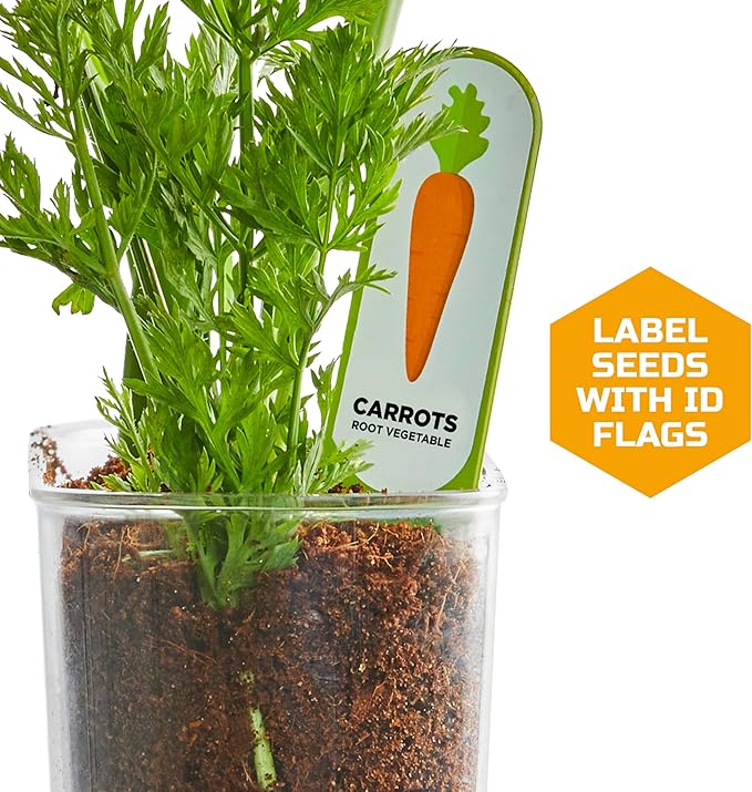 Discovery™ Edible Veggie Garden Watch-It-Grow Kit – DIY STEM Activity for Kids | Grow Carrots, Radishes & Onions| 11-Piece Science Kit with Seeds, Potting Mix & Root Tracker| Learning Toy Gift Ages 6+