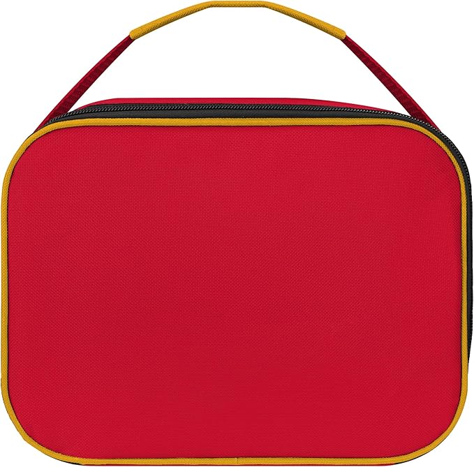 FOCO NFL Unisex-Adult Officially Licensed Wordmark Team Color Big Logo Football Zip Closure 7L Lunch Bag - Kansas City Chiefs