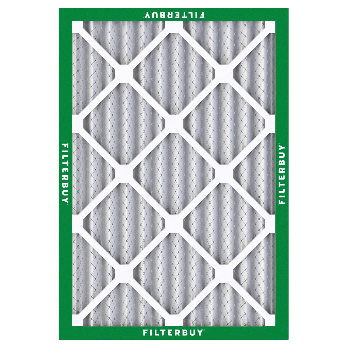 Filterbuy 20x25x2 Air Filter MERV 8 Essential Dust & Allergy Defense (2-Pack), Electrostatic Pleated HVAC AC Furnace Filters Replacement, Made in USA (Actual Size: 19.50 x 24.50 x 1.75)